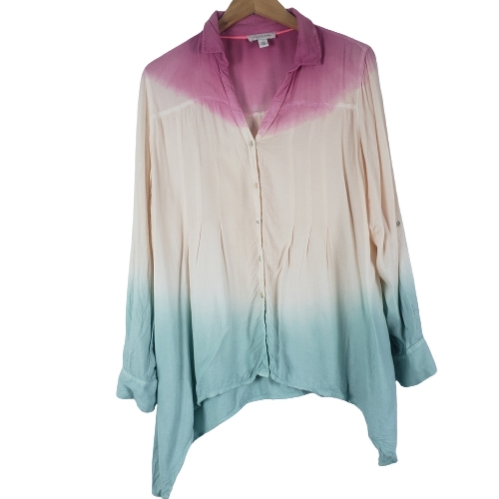 Vintage X America ombre button down top